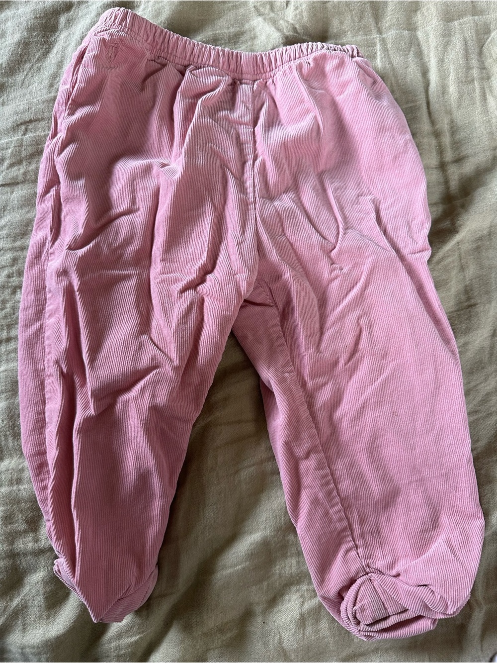 Ralph Lauren Baby Girl Pink Corduroy Elastic Waist Bottoms